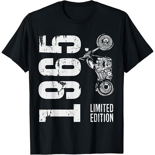 T-shirt Vintage Motard 1982 - Cadeau Anniversaire 43 Ans Pour Biker - Design Rétro Détressé