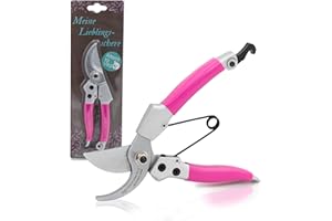 Altera la Vita Gartenschere Rosenschere Rebschere -extrem scharf- pink - für Rechts- und Linkshänder | Bypass-Schere kleine Damen Gartenschere | Profi Floristenschere Baumschere Blumenschere