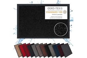 Carpet Diem Zerbino 60 x 90 cm - Tappeto ingresso antisporco - Interno ed Zerbino da Esterno, Tappetino antiscivolo per Porta, Tappeto antisporco per Porta d Ingresso - Nero