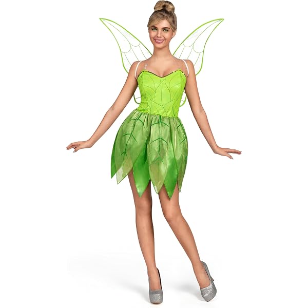Costume De Fée Pour Femme - Haut à Paillettes, Jupe En Tulle, Ailes Amovibles - Pour Carnaval, Fête, Halloween