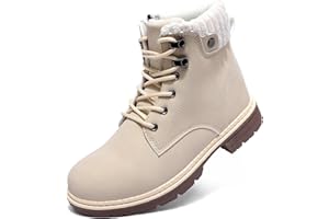 VTASQ Stivali Donna Inverno Scarpe da Neve Impermeabili Stivaletti Pelliccia Stringate Outdoor Stivali da Trekking Caldi Snow Boots GR.37-42