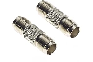 TNC Socket Till TNC Socket Adaptor - 50 Ohm Low Loss Coaxial Antenna Cable Coupler Joiner För Signal Booster Amplifier, Nickelpläterad F Female Straight Connector Coax Adapter Barrels - Paket Met 2