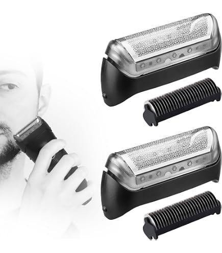 2 Grilles De Rasoir Pour Braun Série 170-190 - Neuf, Avec Cadre, Nickel, Compatible