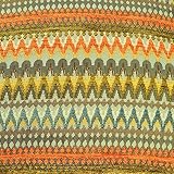 Grosser Orange Teal texturiert Chenille Polster, Kissen mit Polyester Füller, geometrisch, 50cm x 50cm. Bei McAlister Textiles, von der Curitiba Design Range. - 3