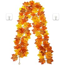 Künstliche Ahornblatt-Girlande – Gelb & Bunt, Für Herbstdekoration, Deko Zuhause Oder Im Garten