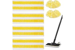 MUFEKUM 6 Pack Steam Cleaner Pads Compatible with Karcher EasyFix SC2 SC3 SC4 SC5 Steam Cleaner, Washable and Reusable Steam Mop Accessories contain 4 Floor Cloth Pads and 2 Handheld Nozzle Pads (6)