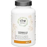CYB Vitamin C + Hagebutte – 500 mg Vitamin C und 30 mg Hagebutten-Pulver – Vegan – 1 x 180 Tabletten