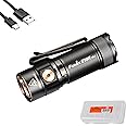 Fenix E18R V2.0 EDC Flashlight, 1200 Lumens USB-C Rechargeable Ultra Compact Pocket Light (Black)