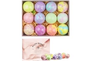 JR JUMIAR Bath Bombs, 12pcs Scents Large Bath Bombs for Women Gifts, 80g 2.8OZ Organic & Natural Handmade Bath Bomb Set, Fizzes Spa Skin Care Bathbombs, Ladies Christmas Gifts Ideas for Her/Wife Birthday