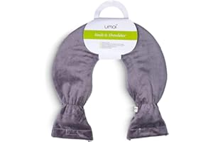 UMOI Bolsa de agua caliente para cuello, cubierta de vellón suave, forro extra, cierre de velcro (Gris)