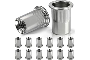 Moosswee 60 stycken pressmutter M8, insats 304 rostfritt stål, gängad metallinsats för metallplåt, hushållsapparater, industr