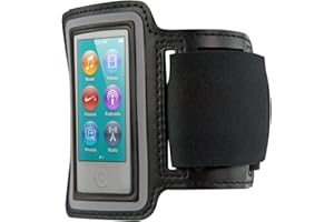 kwmobile Sport Armband kompatibel mit Apple iPod Nano 7 - mit Schlüsselfach - Sport Armtasche 19-35 cm Innenmaße - Schwarz