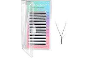 NAGARAKU YY Przedłużanie Rzęs 5 Pudełek Przedłużanie Rzęs Klaster 4D Gotowe Wentylatory O Fałszywej Objętości Makijaż Oczu Przedłużanie Rzęs Przedłużanie (0,05mm C Curl 8-12mm)