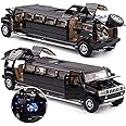 Makfacp High Simulation 1:32 Die-cast Metal Alloy Limousine Models Flashing Pull Back Children's Music Toy Car Makfacp (Color : Black)