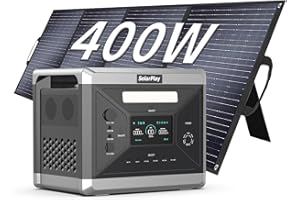 CELLPLAY SolarPlay Q2501 Estación de Energía Portátil 2160 Wh, Batería LiFeP04 2400 W Incluir Paneles Solares de 400 W, Carga Completa Rápida 2h vía, Generador Solar para Exteriores, Camping, Emergencia