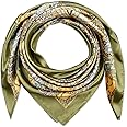 corciova 35 x 35 Large Square Hair Scarf for Women Silk Like Curly Headband Tie Sleeping at Night Fashion Bandana Headscarf