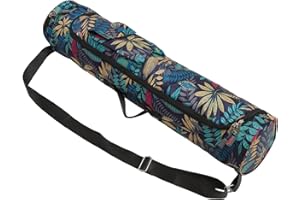 PENIKOKO Yogatasche Verstellbarer Schultergurt Gym Yoga Tasche Rucksack Große Yogatasche aus Oxford mit Wasserfestem Zylindrische Aufbewahrungstasche für Pilates Yogamatte Yoga Zubehör