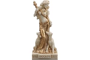 Veronese Design 3 1/2 Ecate, dea greca della magia, statuetta in miniatura in resina con finitura in oro bianco, WU78025AA