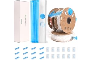 CREALITY Kit di sacchetti sottovuoto per filamento 3D, 12 pezzi, per stampante 3D, 12 sacchetti sigillati sottovuoto, proteggono da polvere e umidità, mantengono il filamento asciutto, 35 x 35 cm