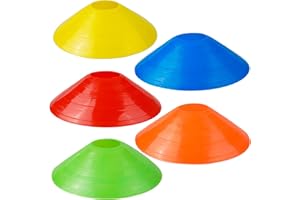 YSDMY Cônes de Marqueurs 15 Pièces Plots Sport Cônes de Disques Variété de Couleurs Cone Sport Football Cone de Signalisation Plots de Marquage pour Entraînement Football