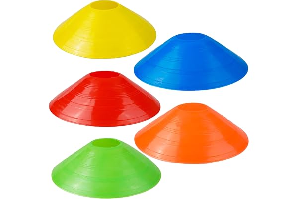 YSDMY Cônes de Marqueurs 15 Pièces Plots Sport Cônes de Disques Variété de Couleurs Cone Sport Football Cone de Signalisation Plots de Marquage pour Entraînement Football