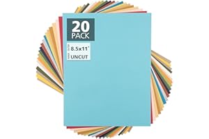 MBC MAT BOARD CENTER Matte Board Center, 21,6 x 28,9 cm, ungeschnittene Mattenbretter, Rückwände für Bastelarbeiten, Fotos, Rahmen und mehr (gemischte Farben, 20 Stück)