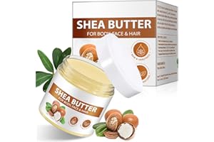 MEGIAEXIST Sheabutter Bio 220g – Feuchtigkeitsspendend und Nicht Fettend, Sheabutter für Körper, Gesicht und Haare, Natürliche Pflege für Trockene Haut und Haar