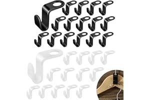 ‎CATELVES Catelves 36 Stück Kleiderbügel Verbindungshaken, Kleiderbügel Haken Platzsparend, Kleiderbügel Haken, Mini Anschlüsse Haken, für Kleiderschrank, Kleiderschrank, Garderobe (Schwarz und Weiß)