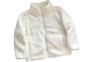 Guqmjde Teddy Fleecejacke Mädchen Winterjacke Fleecejacke Kinder Thermal Mantel Mode Sweatjacke Warm Jacken Regular Wintermantel Classic Plüschjacke Verdicken Übergangsjacke Outdoorjacke Flauschjacke