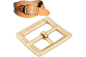 CIKONIELF Mosiężna Klamra do Paska, Jednorzędowa Kwadratowa Sprzączka do Toreb i Skórzanych Pasków, Akcesoria DIY