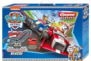 Carrera 20063514 Paw Patrol Ready Race Rescue-GO Battery Slot Racing Set (4.3m) Circuit, Simple, Multicolore, 54 x 7 x 36 cm