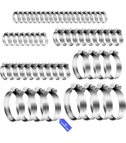 YIXISI 90 Pezzi 6/7/8/9/10/12/14/16 mm Clip Fascette Stringitubo a Molla, Fascette per Tubi Carburante, Morsetti per Tubi Flessibili, Tubo dell'Aria Fascetta dell'Acqua Tubo per Tubo di Vuoto