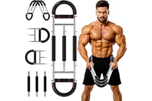 TXWLLIU Twister Armtrainer, Verbesserter Twister mit 3 Federn, U-förmiger Verstellbares Brust, Arm & Oberschenkel Trainingsgerät (30-80 kg / 70-150 lb) Abnehmbarer 2 Federn, Fit for Männer und Frauen, Rot