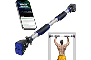 ROMIX Pull-Up Bar Door Frame - Adjustable 72-97 cm, Pull Up Bar Without Screws, Bar up to 200 kg Load Capacity with Secure Locking, Pull-Up Bar for Home, Strength Training with Exercise eBook