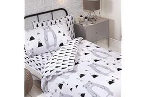 PRICE RIGHT HOME Set Copripiumino e Federa Junior Scandi Bear 120 cm x 150 cm