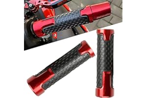 ‎QJY-MOTOR PART-STORE 2pcs Motorrad Lenkergriffe 22mm 7/8''Griff Griffgummis Für Suzuki SV650 SV 650 SV650S SV650X SV650A Burgman 650 400 AN125 AN200 V-Strom 650 DL1000（Rot）