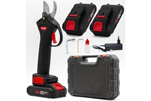 081 Store - Forbici Potatura con 2 Batterie da 48V, 2 ANNI DI GARANZIA, Comoda Valigetta, Cesoie Elettriche portatile