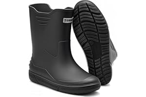 GBWPRBMW Wellies for Men Wellington Boots Waterproof PVC Garden Boots, Men's Rain Boots Comfort Lightweight Work Mud Boots, Resistant Durable Slip Garden Boots for Fishing Farming Gardening