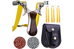 EVEJEG Zwille Schleuder, Schleuder Set, Schleuder Gummi, Schleuder für Erwachsene, Sport Outdoor Schleuder, 200 Stahlkugeln und 300 Tonkugeln, 3 Gummibänder, mit Visierfür die Jagd, Jagd