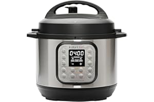 Instant Pot Duo Olla Inteligente 7 en 1, Olla a Presión, de Cocción Lenta, Arrocera, Sartén, Yogurtera, Vaporera y Calentador de alimentos - 3L, Acero inoxidable