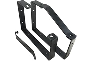Keypak ST0555B 2 Pack Universal Lockable Wall Ladder Rack Brackets Secure Storage, Black, 170 x 235 x 30 mm