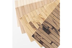 Art3d Panneau mural en bambou naturel pour décoration murale intérieure, panneau renouvelable pour mur, plafond, meubles, armoire, bureau, échantillon de 30 x 15 cm