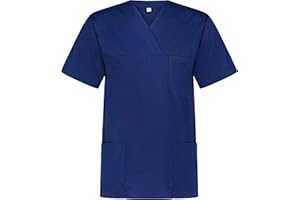 B-well ANGEL Casacca Medico Unisex Divisa Infermiere Uniformi Sanitarie Regular Fit a Manica Corta Scollo V