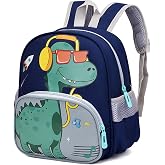 UieaMsio Kids Backpack for Nursery, Small Dinosaur Backpack for Boys and Girls, Suitable for 2-6 Years Old Boys Girls Cartoon