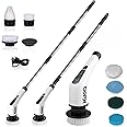 AGARO Royal Electric Spin Scrubber, Cleaning Brush Scrubber for Home, 400RPM/Min, 8 Replaceable Brush Heads, 90 Min Work Time