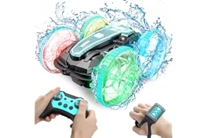 Korffe Remote Control Cars, Amphibious RC Car for 4 5 6 7 8 9 Years Old, 4WD Off-Road Toy Car, Waterproof Stunt Car Toy Vehicle, 360° Rotating Toy Car Perfect Birthday for 8-12 Years Old Kids