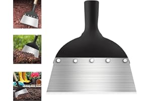 SUSHI KONG Multi-Functional Garden Cleaning Shovels Steel Weeding Planting Cleaning Shovel with Handle Hole Outdoor Wall Advertising Sticker Cleaning Scraper Shovel for Grass Camping Black(Handle Not Included)