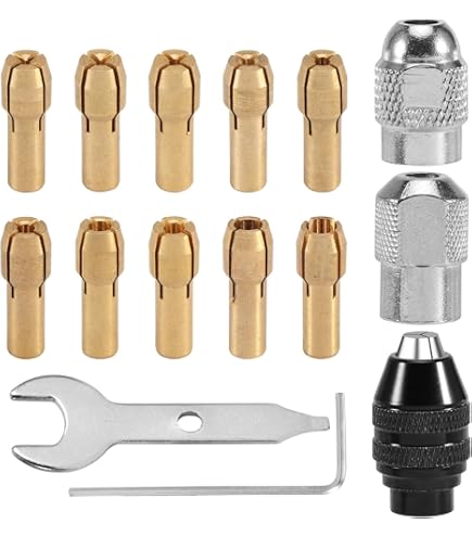 10 Stück Messing Spannzangen 2.4mm - Für Bohrer & Elektroschleifer