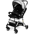 MEDITIVE Look Mama Smart Baby Stroller/Pram,Compact Folding,Fully Reclining,Sun Canopy-Suitable From Birth To Approx. 4 Years,Grey Colour