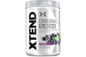 ‎SCIVATION XTEND Original - BCAA-Pulver - Schwarze Johannisbeere | Ergänzungsmittel mit verzweigtkettigen Aminosäuren | 7 g BCAA + Elektrolyte für Regeneration & Hydration | 30 Portionen